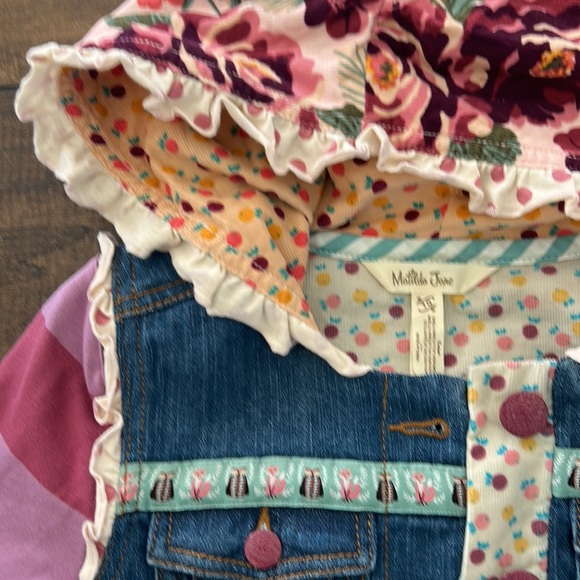 Matilda Jane Labyrinth Jean Jacket / Vest With Removable Sleeves, size 10 - Picture 6 of 7